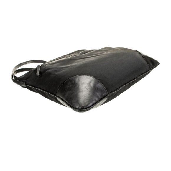 Prada Crossbody Bag Triangle Leather Trim Nylon Messenger  EUC - Picture 7 of 12